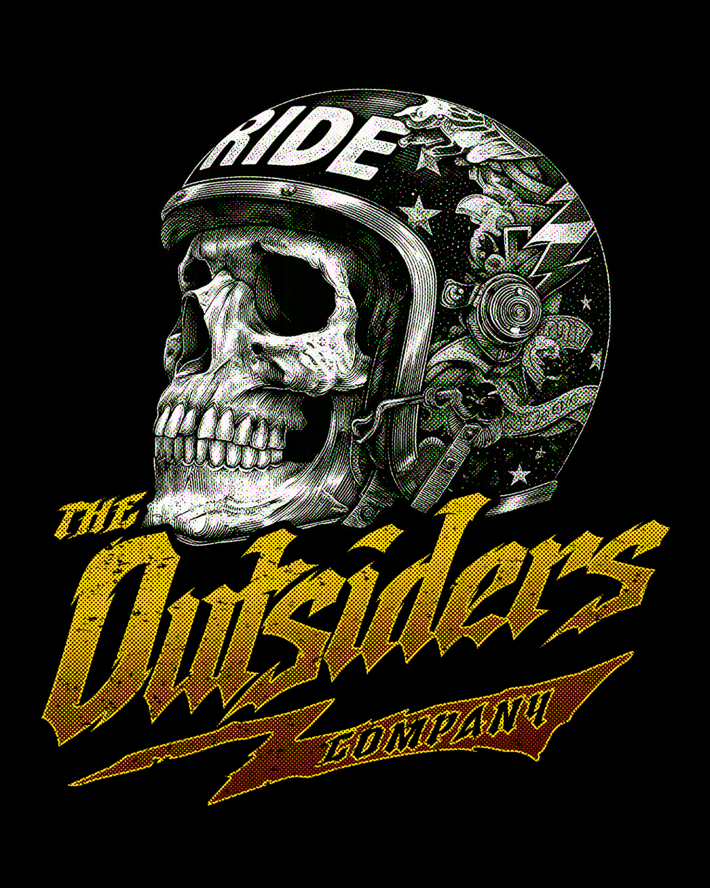 Poleron Hoodie Ride Skull