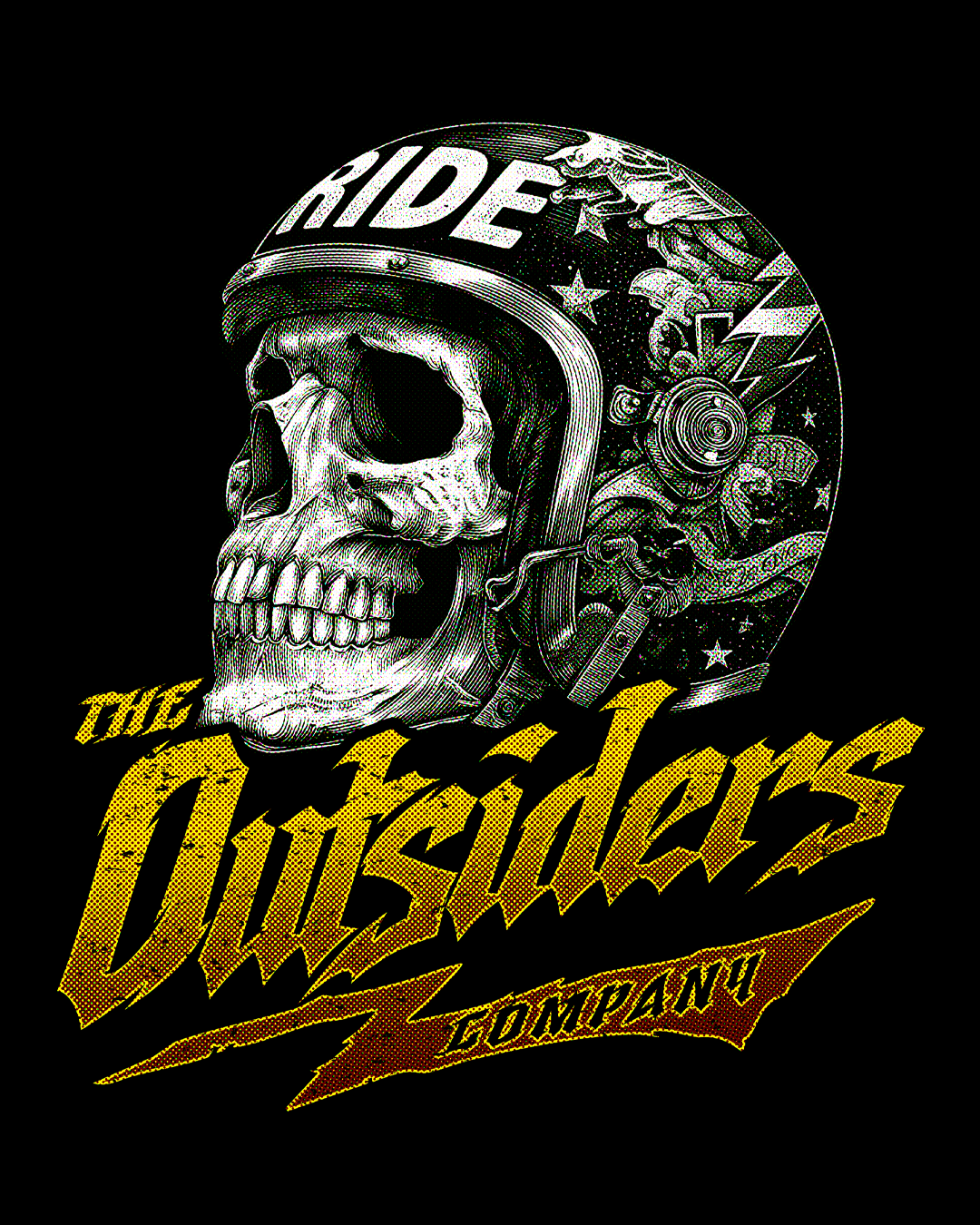 Poleron Hoodie Ride Skull